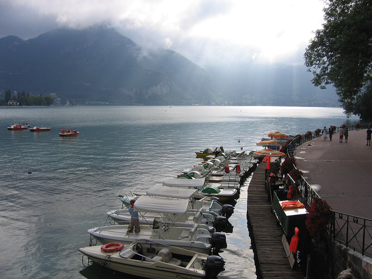 Boats on Lake Annecy, France